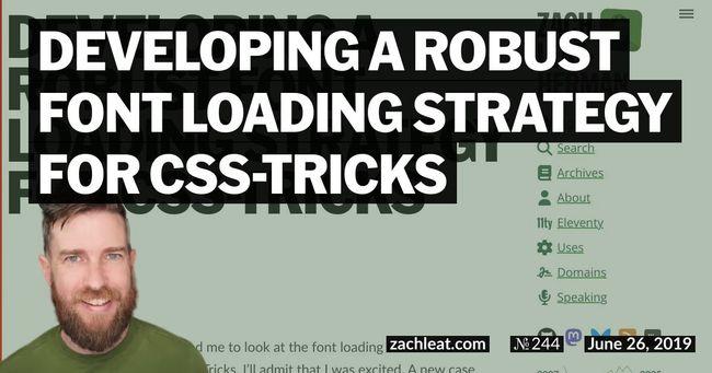 Developing a Robust Font Loading Strategy for CSS-Tricks
