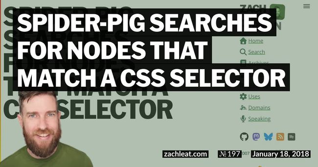 spider-pig Searches for Nodes that match a CSS Selector