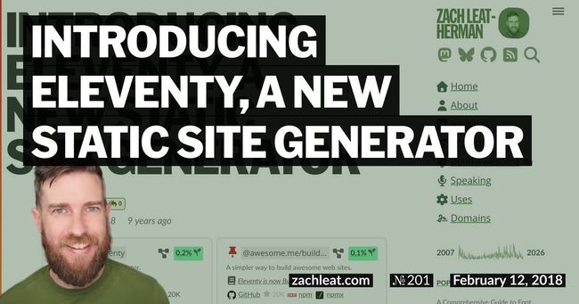 Introducing Eleventy, a new Static Site Generator