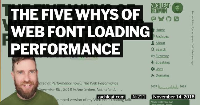The Five Whys of Web Font Loading Performance