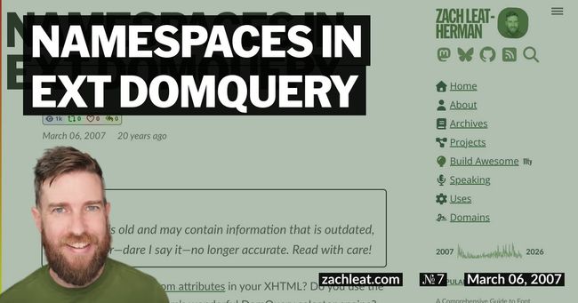 Namespaces in Ext DomQuery
