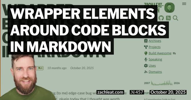 Wrapper Elements around Code Blocks in Markdown