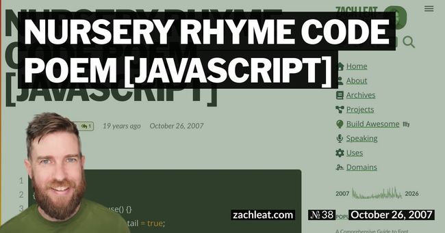 Nursery Rhyme Code Poem [JavaScript]