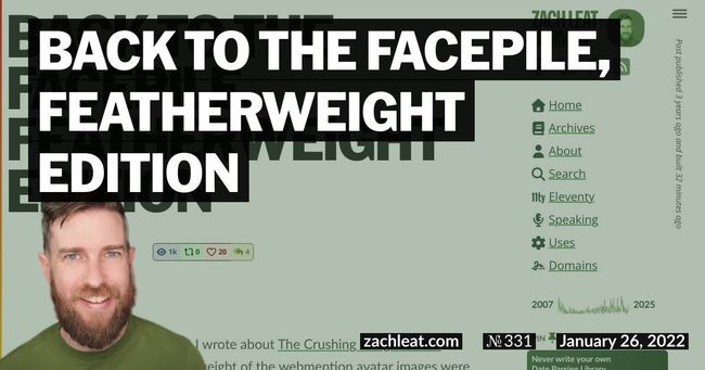 Back to the Facepile, Featherweight Edition