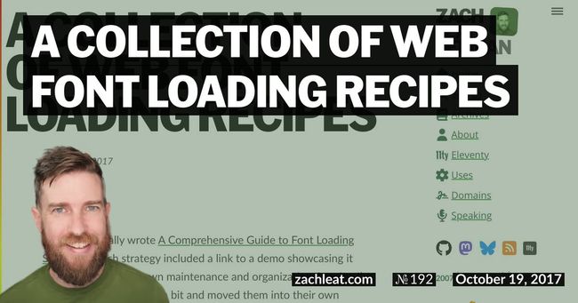 A Collection of Web Font Loading Recipes