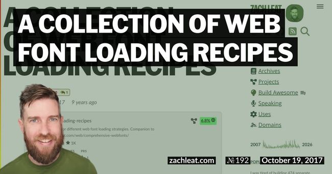 A Collection of Web Font Loading Recipes