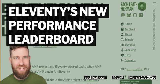Eleventy’s New Performance Leaderboard