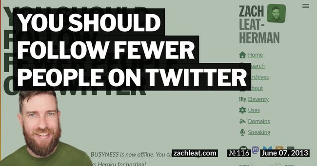 You Should Follow Fewer People on Twitter
