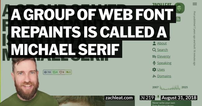 A Group of Web Font Repaints is called a Michael Serif