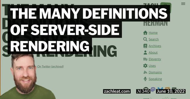 The many definitions of Server-Side Rendering