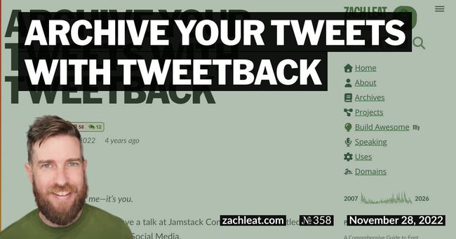 Archive your Tweets with Tweetback