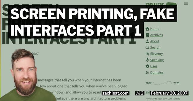 Screen Printing, Fake Interfaces Part 1