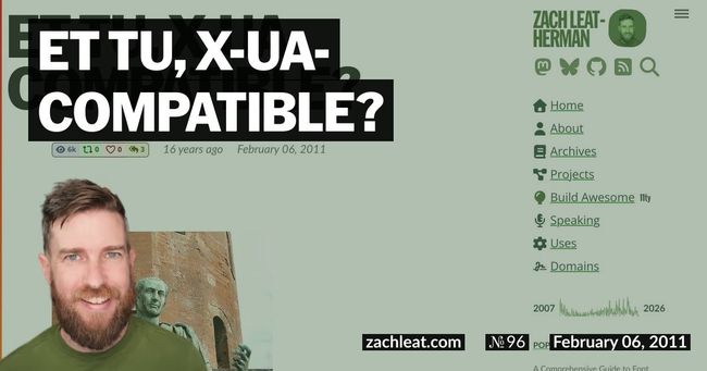 Et tu, X-UA-Compatible?