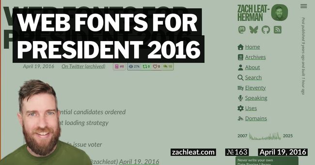 Web Fonts for President 2016