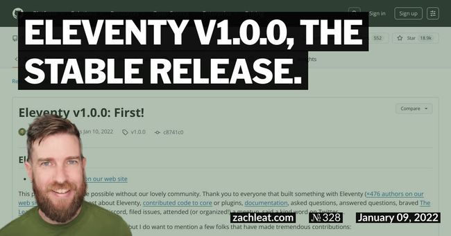 Eleventy v1.0.0, the stable release.