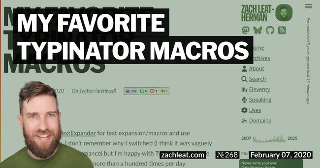 My Favorite Typinator Macros