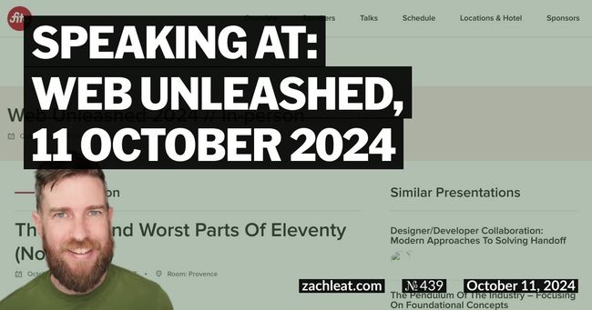 Speaking at: Web Unleashed, 11 October 2024