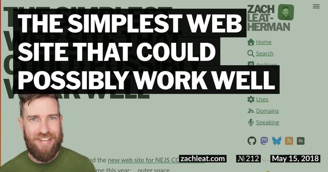 The Simplest Web Site That Could Possibly Work Well