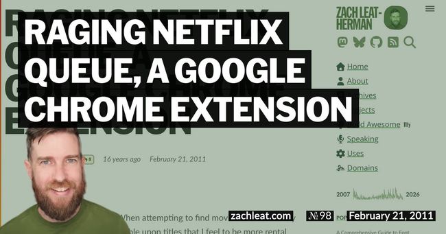 Raging Netflix Queue, a Google Chrome Extension