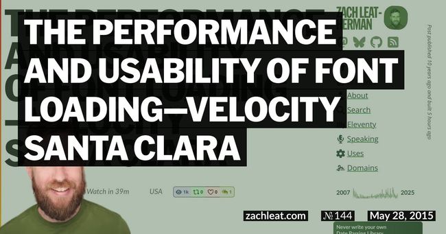 The Performance and Usability of Font Loading—Velocity Santa Clara