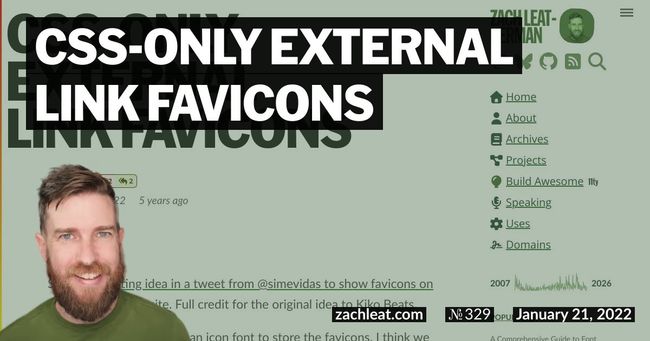CSS-only External Link Favicons