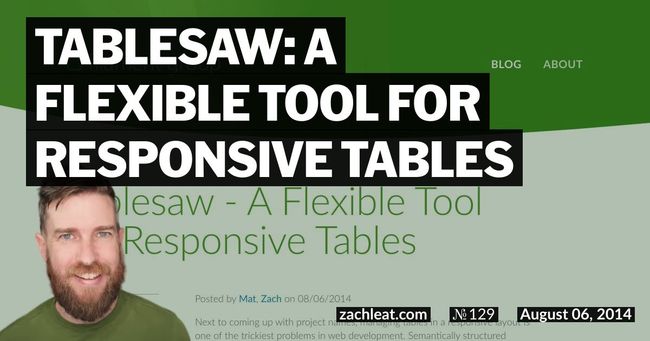 Tablesaw: A Flexible Tool for Responsive Tables
