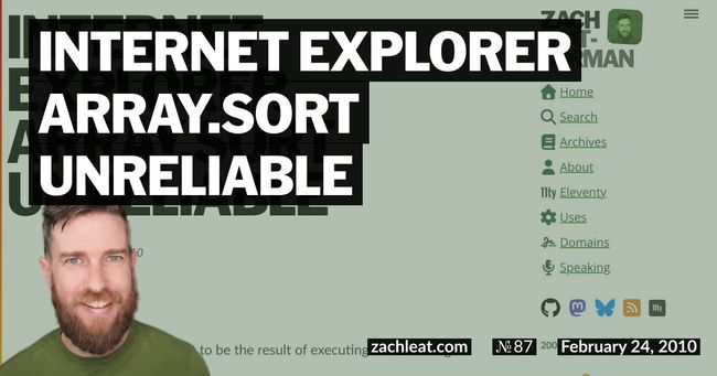Internet Explorer Array.sort Unreliable