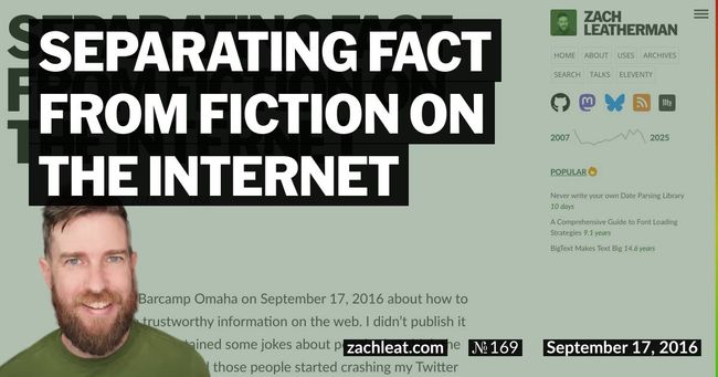 Separating Fact from Fiction on the Internet