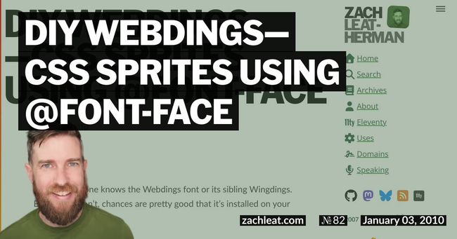 DIY Webdings—CSS Sprites using @font-face