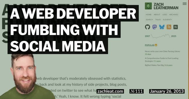 A Web Developer Fumbling with Social Media