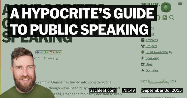 A Hypocrite’s Guide to Public Speaking