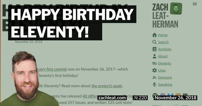 Happy Birthday Eleventy! 🎉