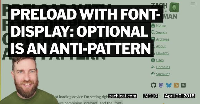 preload with font-display: optional is an Anti-pattern