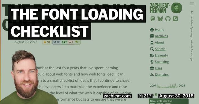 The Font Loading Checklist