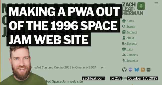 Making a PWA out of the 1996 Space Jam Web Site