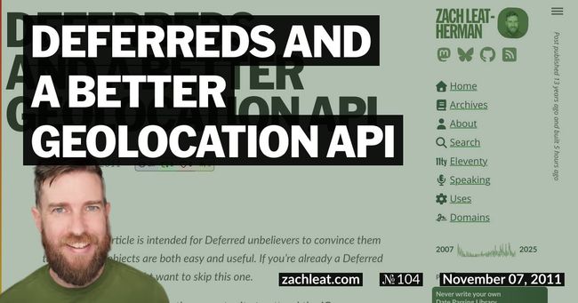 Deferreds and a Better Geolocation API
