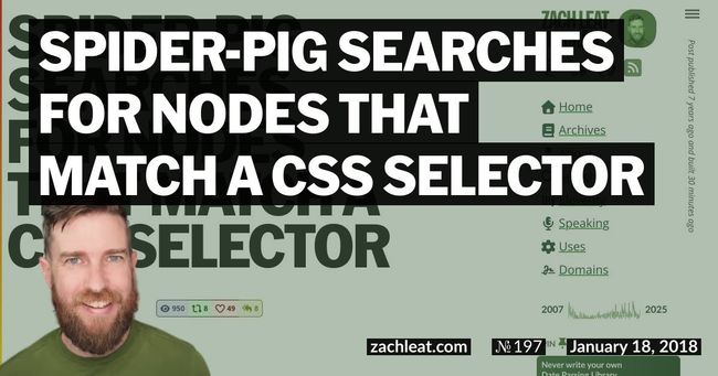 spider-pig Searches for Nodes that match a CSS Selector