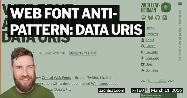 Web Font Anti-pattern: Data URIs