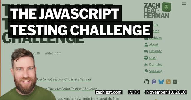 The JavaScript Testing Challenge