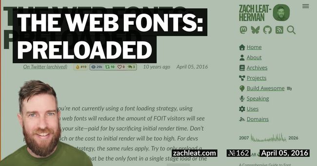 The Web Fonts: Preloaded