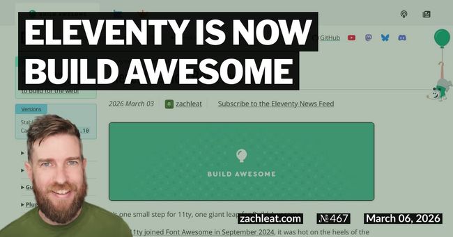 Eleventy is now Build Awesome