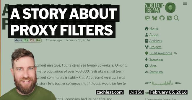 A Story About Proxy Filters