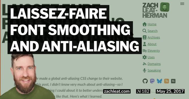 Laissez-faire Font Smoothing and Anti-aliasing