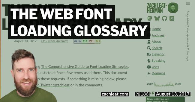 The Web Font Loading Glossary