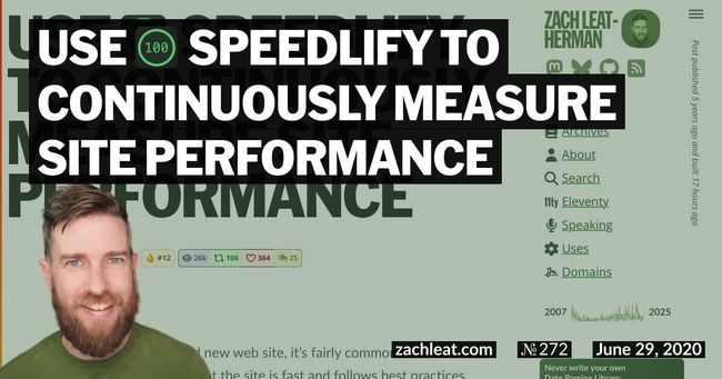 Use Speedlify to Continuously Measure Site Performance