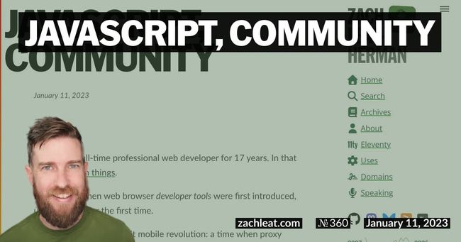 JavaScript, Community