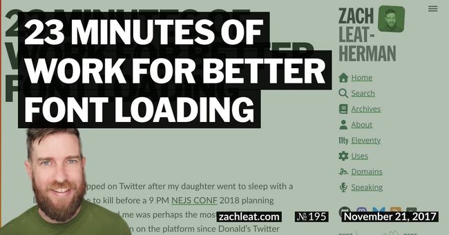 23 Minutes of Work for Better Font Loading