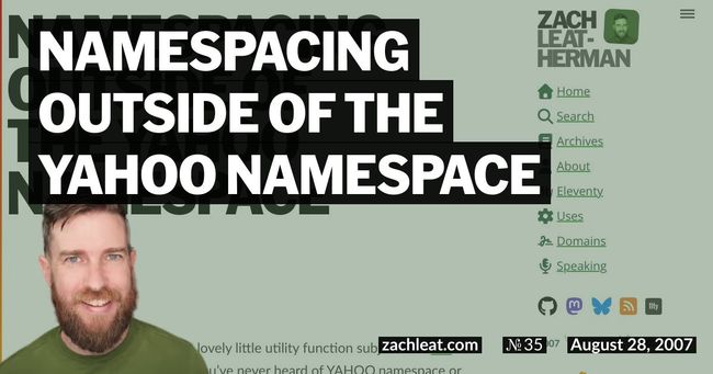 Namespacing outside of the YAHOO Namespace
