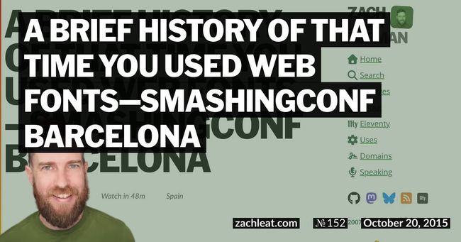 A Brief History of that Time You Used Web Fonts—SmashingConf Barcelona