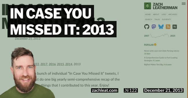 In Case You Missed It: 2013